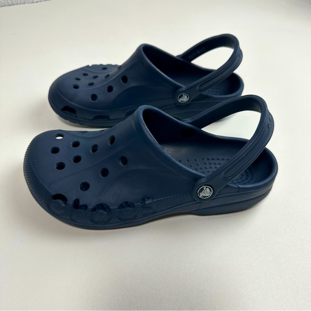 Crocs Unisex Baya Clogs Navy Blue Size M7 W9 Slip Ons